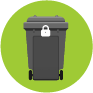 Locking, Secure Collection Containers icon